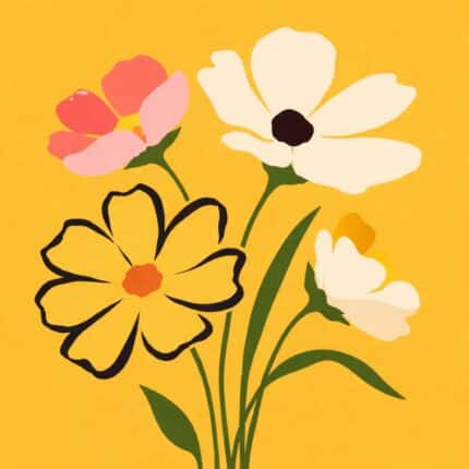 イエローフラワー キャンバスアート メイン画像