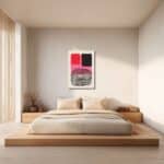 寝室にやさしい彩りを添える抽象 キャンバスアート