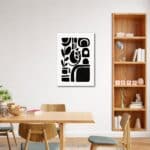 ダイニングをモダンに整える抽象 キャンバスアート