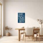 ダイニングをモダンに整える抽象 キャンバスアート