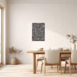 ダイニングをモダンに引き締める抽象 キャンバスアート