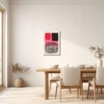 ダイニングをモダンに彩る抽象 キャンバスアート