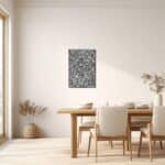 ダイニングをモダンに整える抽象 キャンバスアート