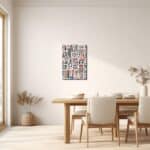 ダイニングをモダンに彩る抽象 キャンバスアート