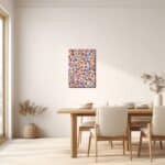 ダイニングを軽やかに彩る抽象 キャンバスアート