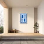 玄関に洗練された印象を添える抽象 キャンバスアート