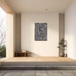 玄関に洗練された印象を添える抽象 キャンバスアート