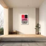 玄関に洗練されたアクセントを添える抽象 キャンバスアート