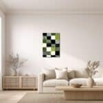 リビングに飾った抽象 キャンバスアート