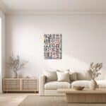 リビングに飾った抽象 キャンバスアート