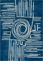 北欧ミニマル 抽象 キャンバスアート｜ブルーラインサークル - 画像 (2)