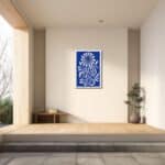 玄関をすっきり見せる版画風キャンバスアート