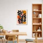 ダイニングをナチュラルに彩るボタニカル キャンバスアート