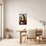 童話風モナリザのキャンバスアートをダイニングに飾ったイメージ
