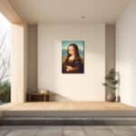 童話風モナリザのキャンバスアートを玄関に飾ったイメージ
