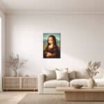 童話風モナリザのキャンバスアートをリビングに飾ったイメージ