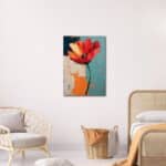 寝室を華やかに彩るフラワー キャンバスアート