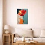 リビングに飾ったフラワー キャンバスアート