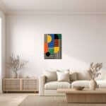 リビングに飾った幾何学 キャンバスアート