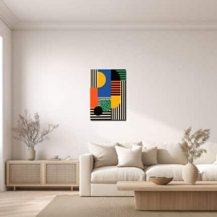 リビングに飾った幾何学 キャンバスアート