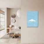 玄関に洗練された余白を生む富士山 キャンバスアート