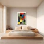 抽象アートを玄関に飾ったイメージ