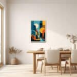 ダイニングでの抽象アーチアートの飾り方イメージ