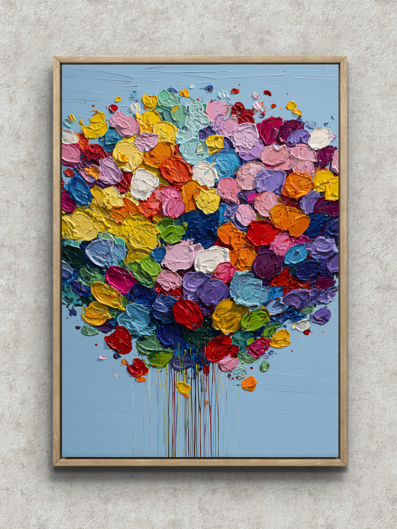 color-bouquet-abstract-art-main-1-ma-10238.jpg 花束のように広がる厚塗りの色面を描いた抽象アート フレーム設置イメージ