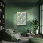 Green Geometric（1915）の装飾的な幾何学構成が映える名画アート 設置イメージ 7