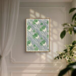 Green Geometric（1915）の装飾的な幾何学構成が映える名画アート 設置イメージ 2