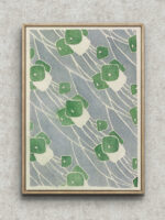 Green Geometric（1915）の装飾的な幾何学構成が映える名画アート フレーム設置イメージ