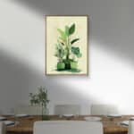 リビングに飾った鉢植えモチーフのナチュラルアートパネル 設置イメージ 10