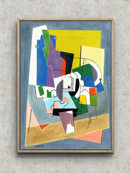 Composition（1921）の色彩構成が軽やかに映える名画アート フレーム設置イメージ