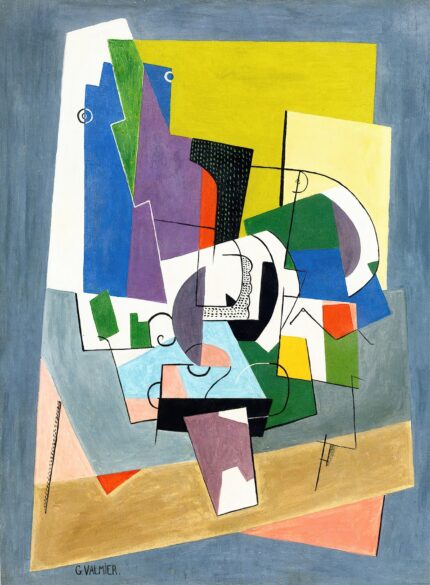Composition（1921）の色彩構成が軽やかに映える名画アート