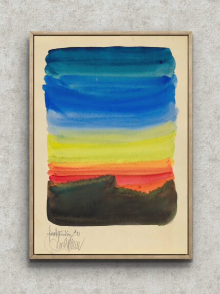 Farbstudien, 10 Blätter X（1923）の色の層が静かに広がる名画アート フレーム設置イメージ