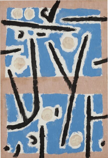 Untitled（ca.1938）の青い余白と黒線が映える名画アート
