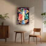 Abstraction, Blue, Yellow and Greenの鮮やかな色面構成が映える名画アート 設置イメージ 10