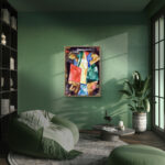 Abstraction, Blue, Yellow and Greenの鮮やかな色面構成が映える名画アート 設置イメージ 14