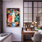 Abstraction, Blue, Yellow and Greenの鮮やかな色面構成が映える名画アート 設置イメージ 15