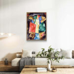 Abstraction, Blue, Yellow and Greenの鮮やかな色面構成が映える名画アート 設置イメージ 2