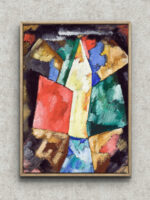Abstraction, Blue, Yellow and Greenの鮮やかな色面構成が映える名画アート フレーム設置イメージ