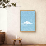 リビングに飾った青と白の富士山アート 設置イメージ 3