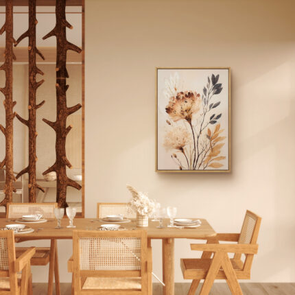 リビングに飾った淡彩ボタニカルアートのイメージ 設置イメージ 1