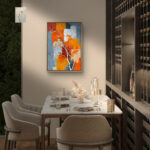 リビングに飾った白い花モチーフのフラワーアート 設置イメージ 1