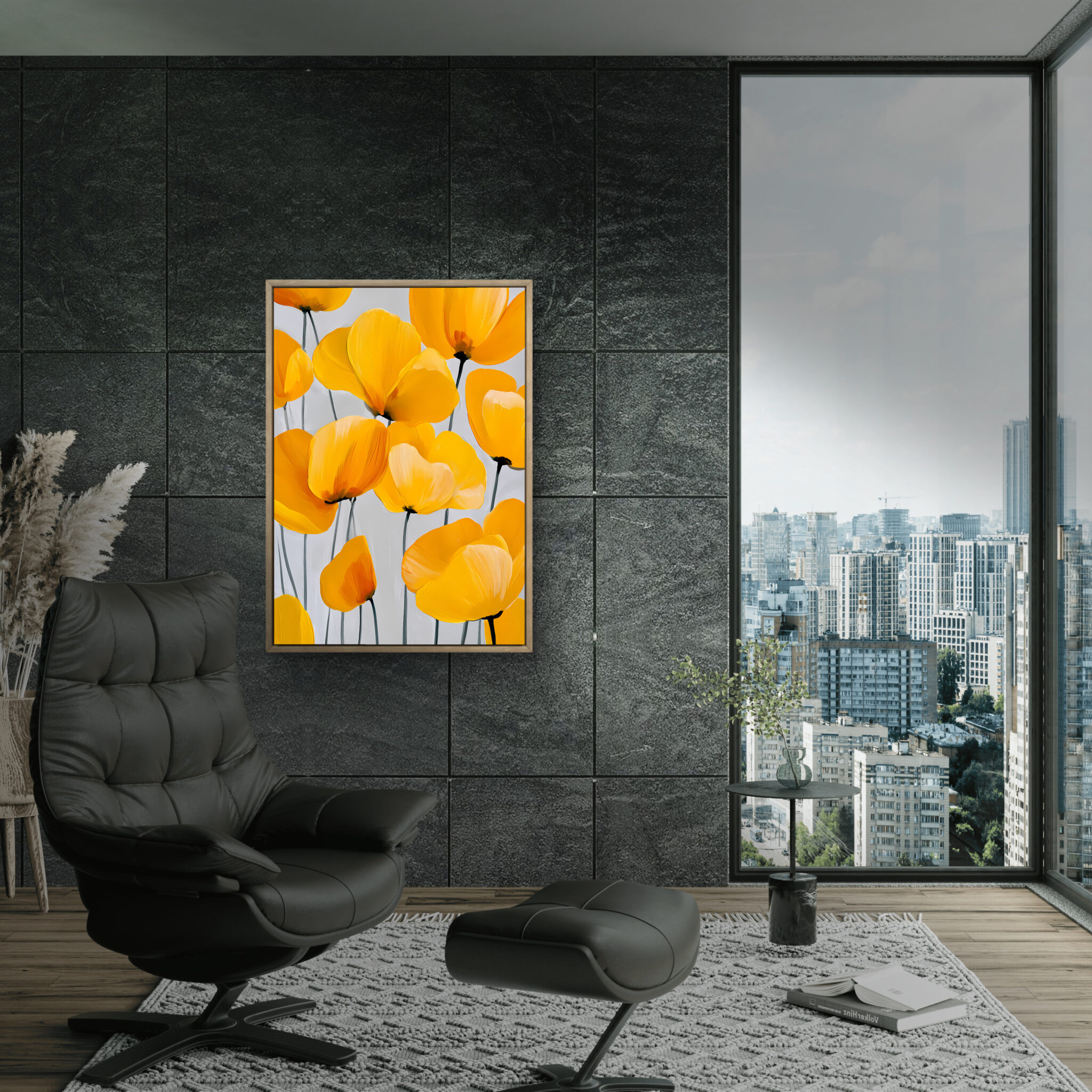 テクスチャーアート フラワーアート ボタニカル インテリア 花絵 花柄　イエロー テクスチャーアート フラワーアート ボタニカル インテリア 花絵 花柄