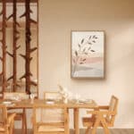 リビングに飾ったベージュの植物 インテリアアート 設置イメージ 7