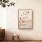 リビングに飾ったベージュの植物 インテリアアート 設置イメージ 4