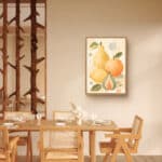 リビングに飾ったピクセル調の果実モチーフアートの設置イメージのアートパネル 設置イメージ 7