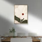 アイボリーのリビングに飾る白花モチーフの植物 インテリアアート 設置イメージ 10