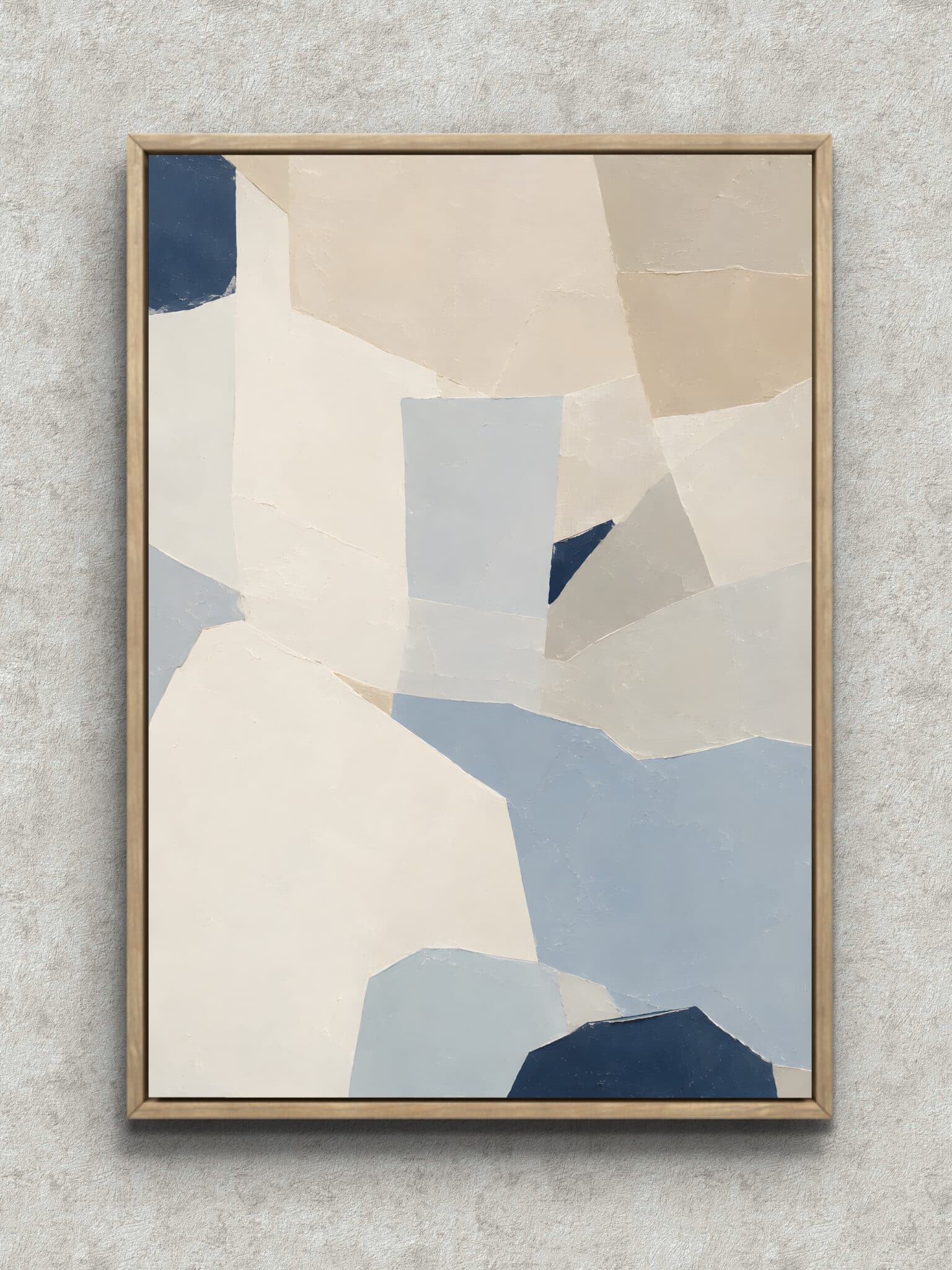 geometric-collage-interior-art-main-1-ma-10982.jpg 余白を残した多角形の面が重なる幾何学 インテリアアート フレーム設置イメージ
